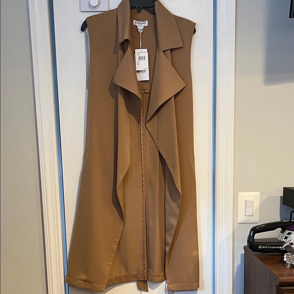 Glamorous Tan Sleeveless Vest